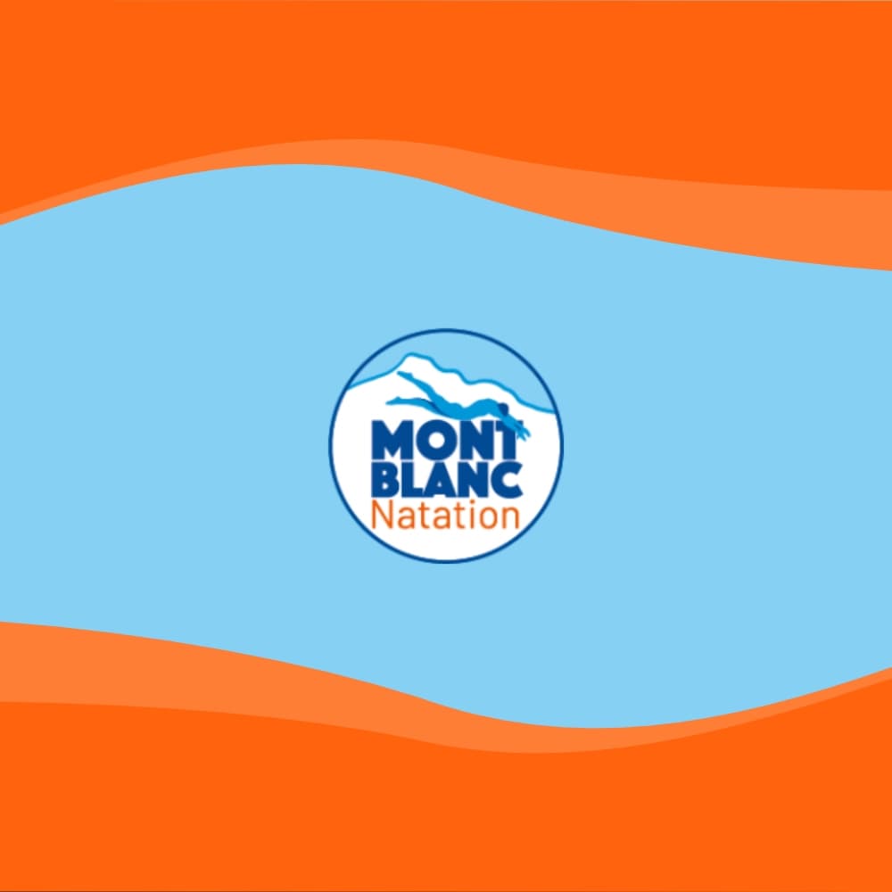 Logo revisté de club de natation Mont Blanc Natation
